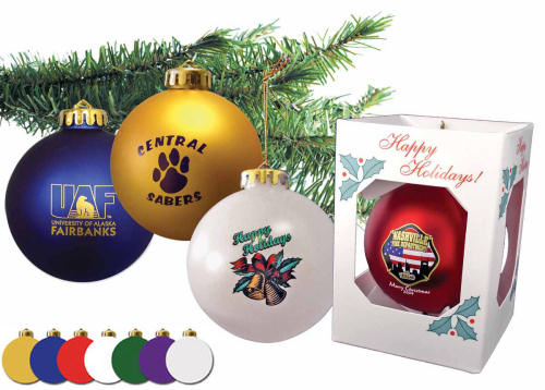 CUSTOM LOGO CHRISTMAS ORNAMETNS